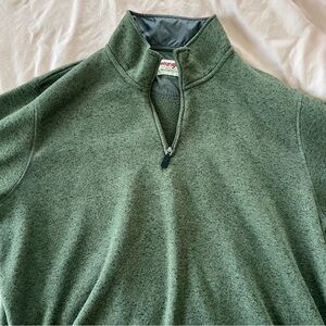 Wrangler Green Zip Up Sweater with Mock Neck